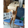LOTE 4 SILLAS TAPIZ AZUL